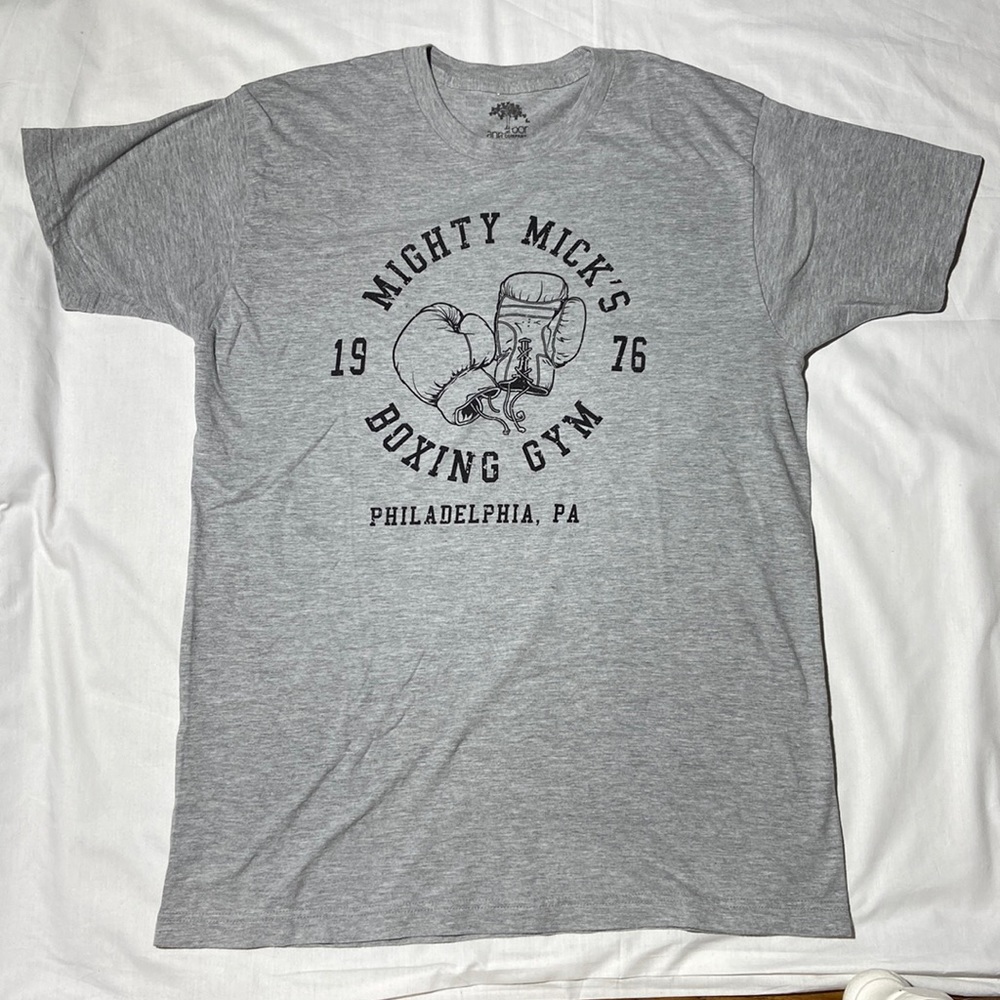 Mighty Mick’s Boxing Gym. Large. Ann Arbor T Shirt Co. Heather Gray. - Picture 1 of 6